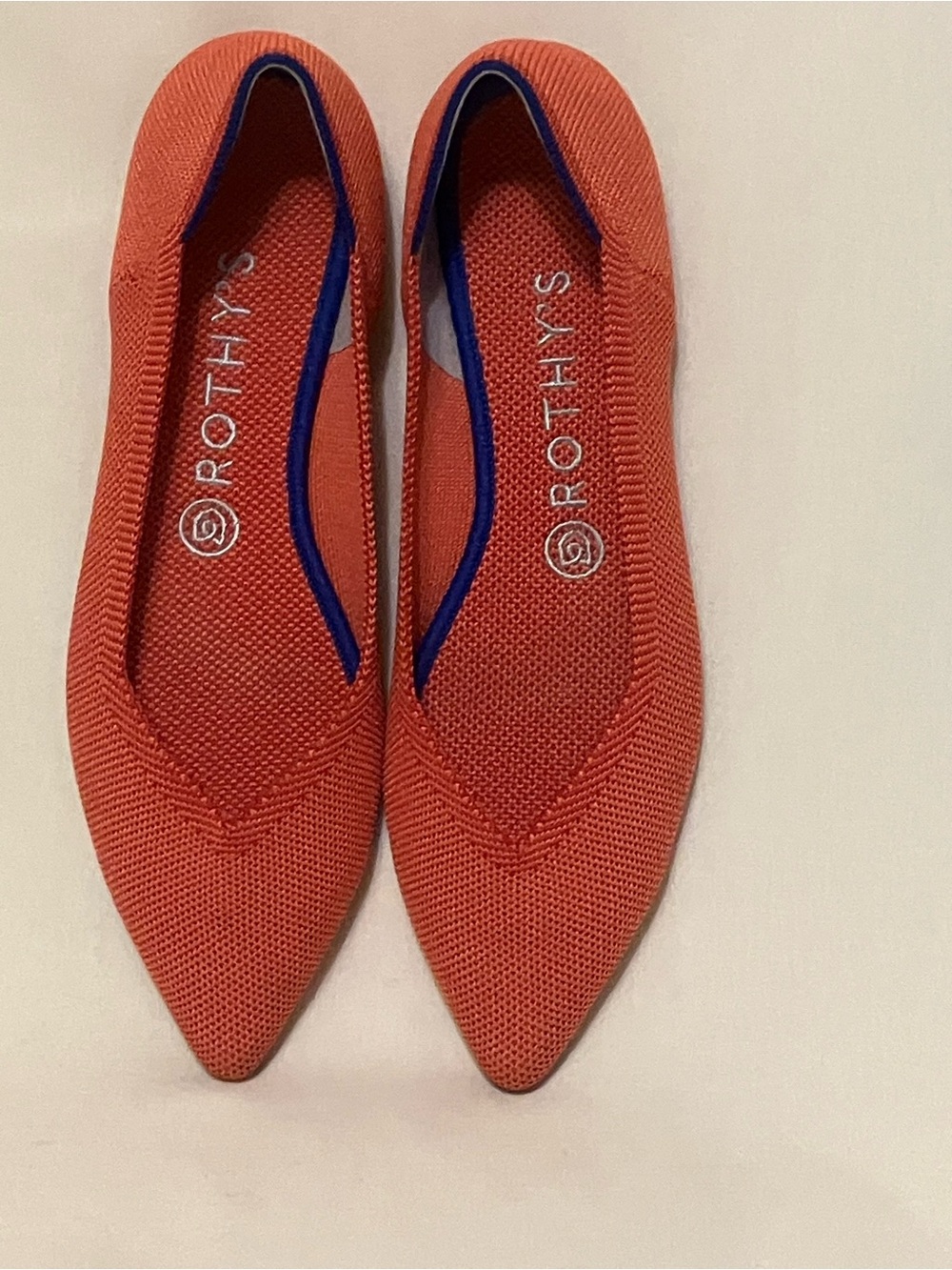 Rothy's The Point Women's Persimmon Orange Shoes Flats Retired Size 8